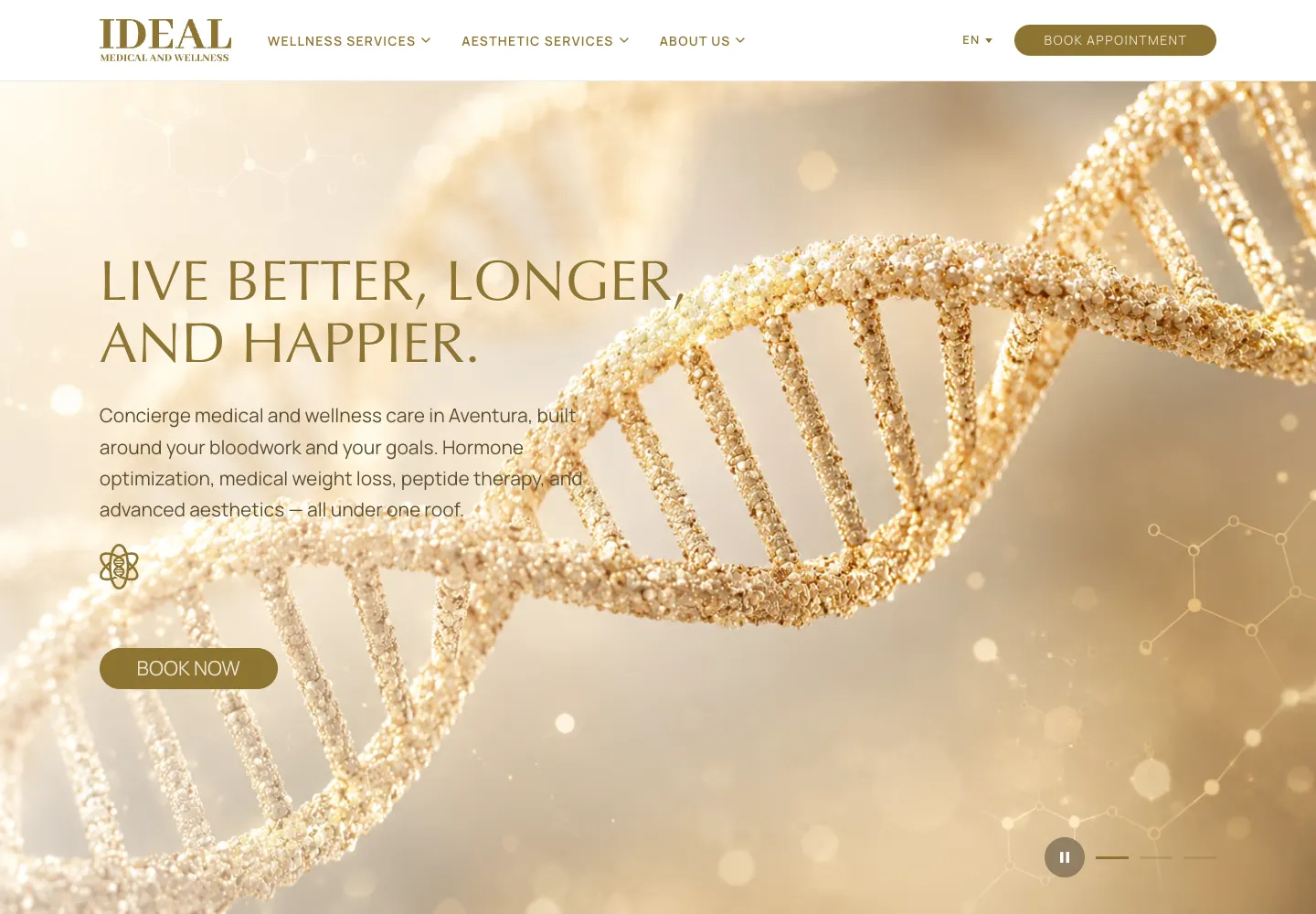 Ideal Medical & Wellness: desktop homepage