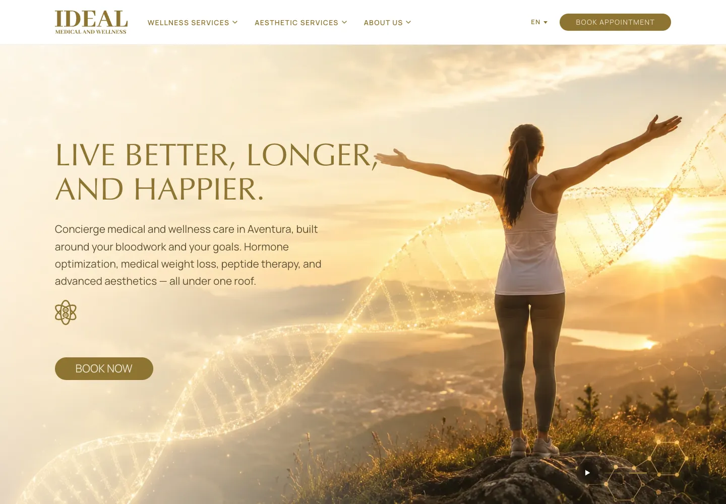 Ideal Medical & Wellness: selected website screen